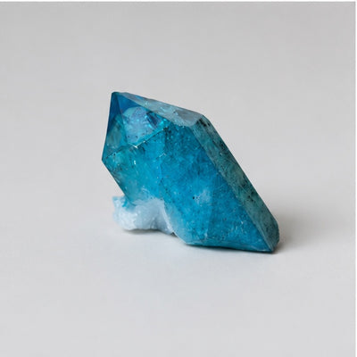 Aqua Aura Quartz Cluster with laboratory-applied gold aura coating