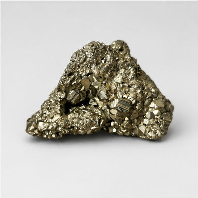 Natural Pyrite Crystal Cluster - detail view 4