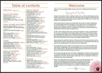 Eating with the Seasons Spring Recipes - Deliciousness for Faster Fertility Success eBook - Powerfully Pure