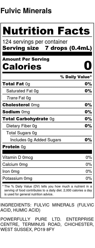Supplement - Prebiotic and Probiotic Fulvic Minerals - Powerfully Pure