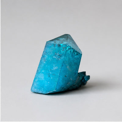 Aqua Aura Quartz Cluster with laboratory-applied gold aura coating