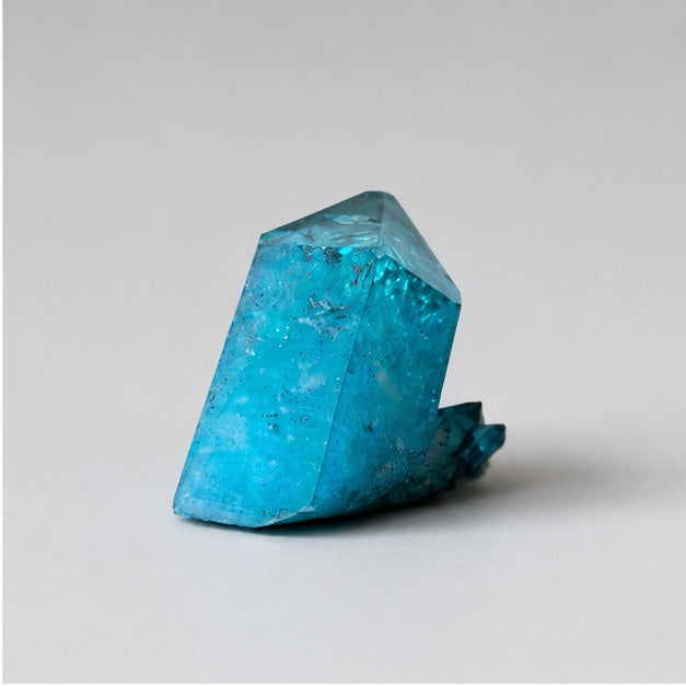 Aqua Aura Quartz Cluster with laboratory-applied gold aura coating