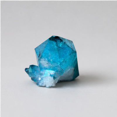 Aqua Aura Quartz Cluster with laboratory-applied gold aura coating