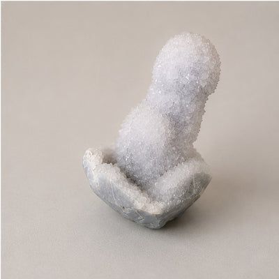 Druzy Quartz on Chalcedony - detail view 4