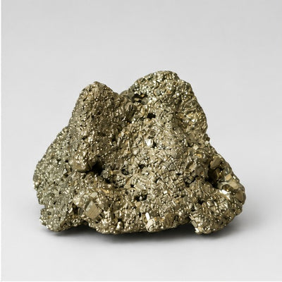 Natural Pyrite Crystal Cluster - detail view 2