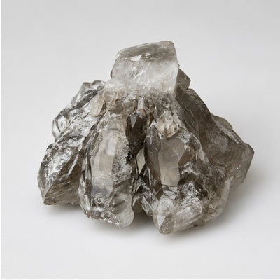 Large Natural Smoky Quartz Crystal Cluster - detail view 2
