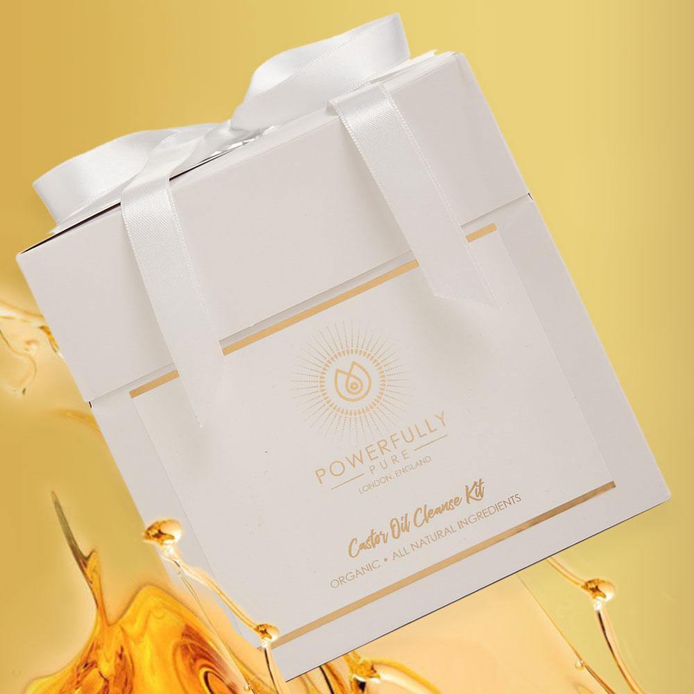Castor Oil Kit with Anti-Microbial Cloth (Organic) - Powerfully Pure